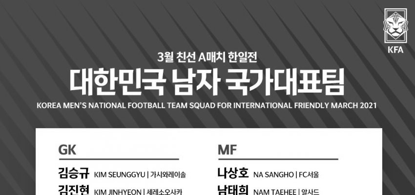 Son Heung-min was on the list for the Korea-Japan match.