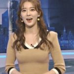 Adhesive brown dress Kim Min-hyung announcer