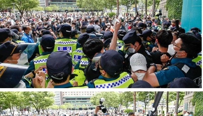 Breaking news: Entertainment owners rush to City Hall shouting for the lifting of the ban...Dozens more cops in emergencies.