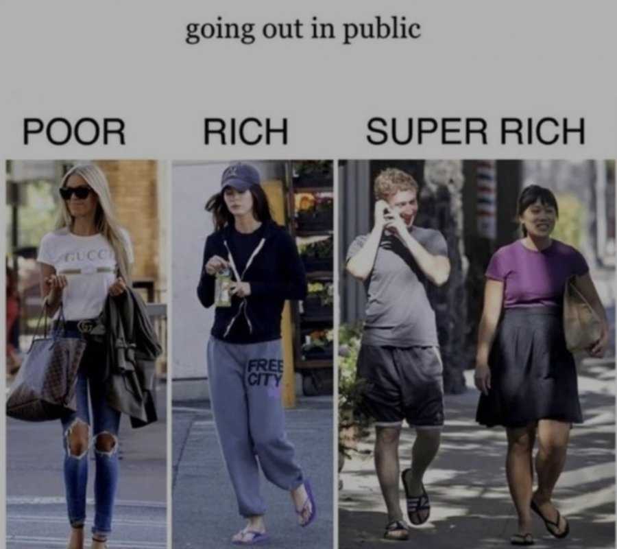 The difference between poor and rich people's clothes of the rich.jpg