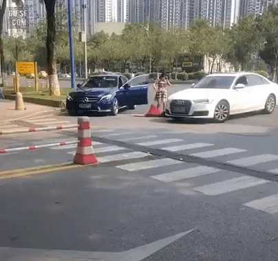 A Chinese Mercedes and an Audi girl.