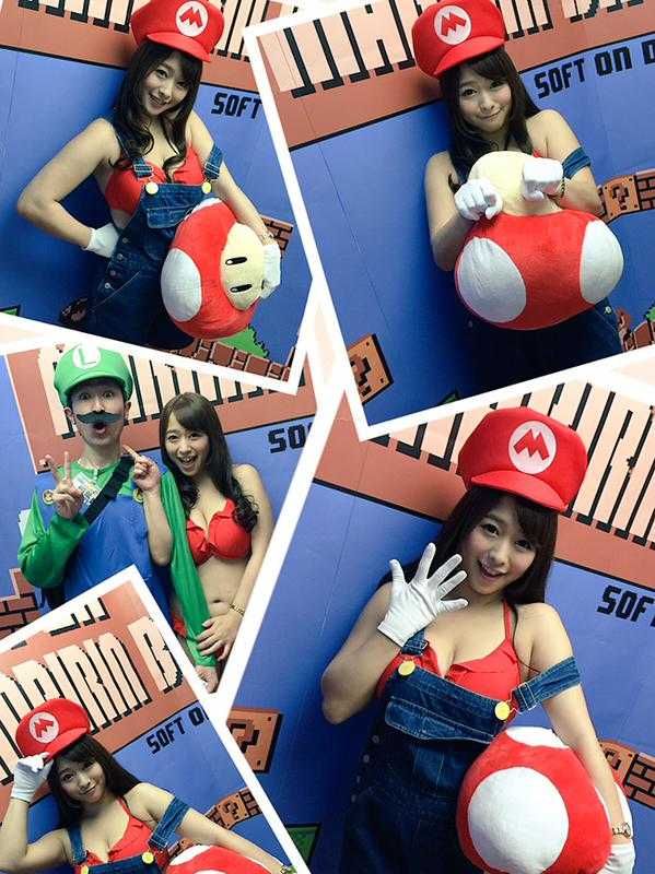 Shiraishi Marina transformed into Mario.