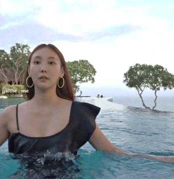 Announcer Park Ji-young's swimsuit body in Bali resort