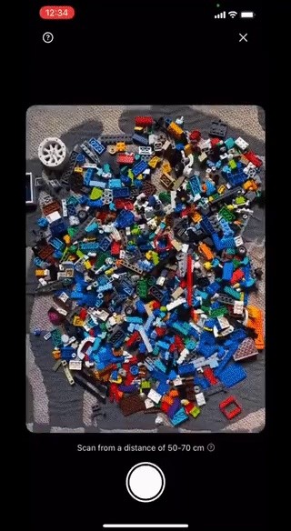 An app that shows works that can be made by scanning Lego bundles.