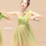 Green Dress Pink Underpants OH MY GIRL Arin Legend