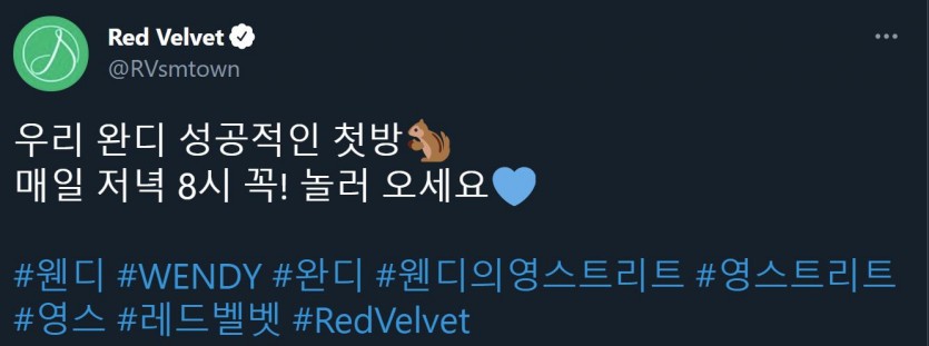 Wendy (Red Velvet Tweet)