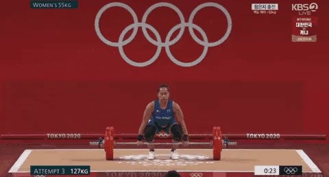 [Weightlifting] Philippine player, 127kg success! Gold medal after defeating China.gif