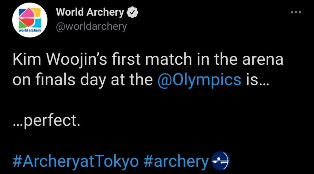 World Archery Association, which has hit the target of Kim Woo-jin.jpg