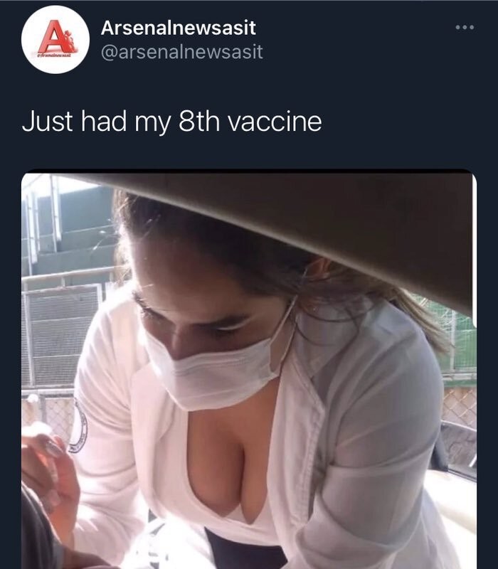 That's why he's been vaccinated eight times.