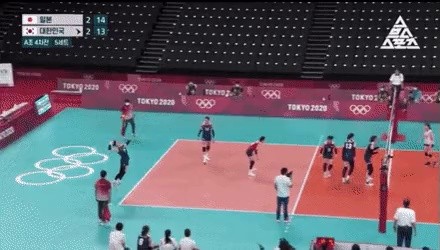 Kim Yeon-kyung's prediction of making a deuce against Japan.gif