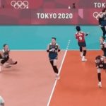 The desperateness of the players during the volleyball match between Korea and Japan.gif