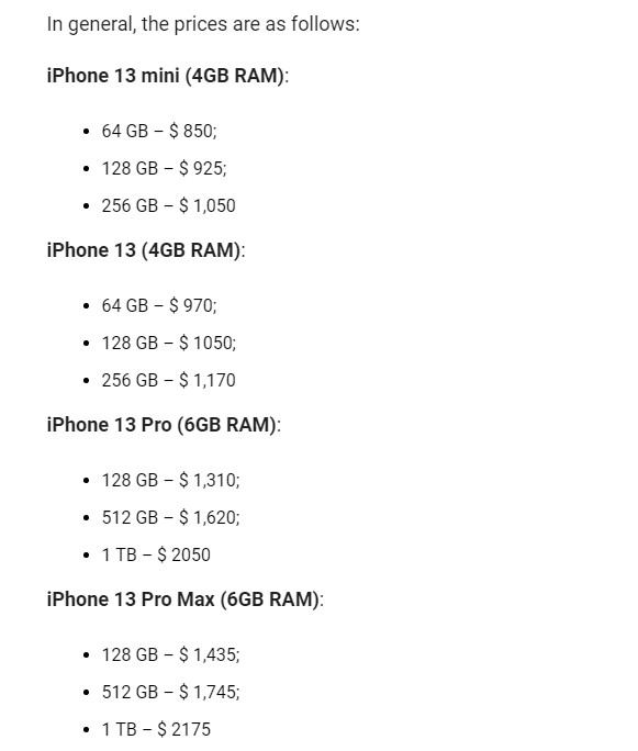 The iPhone 13 rumor price is a little scary.