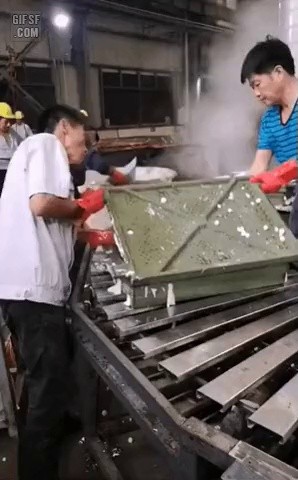 Latex pillow factory.gif
