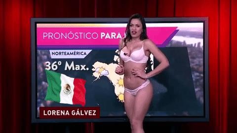 Mexican weather forecaster who shows so many things.