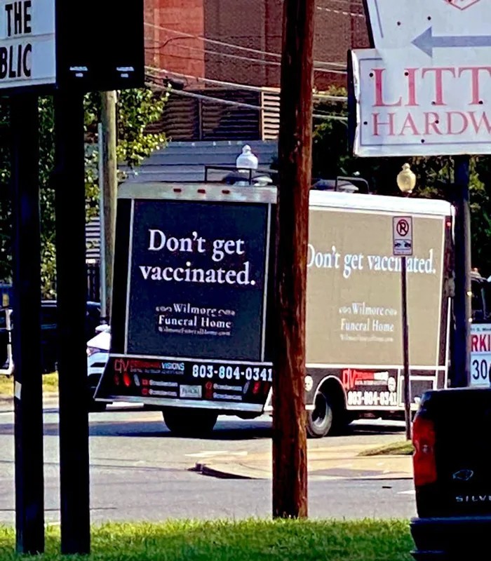 Don't get vaccinated by American companies. advertisement