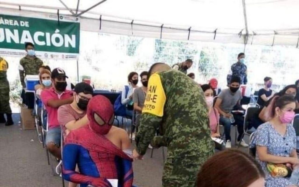 Getting the Spider-Man vaccine.