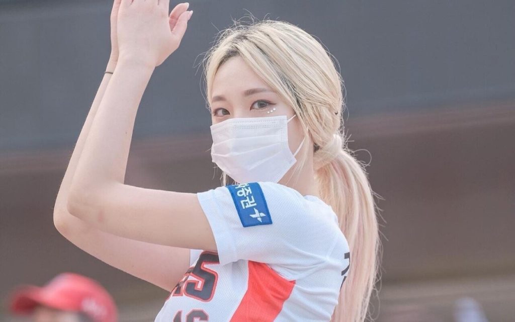 Kia Tigers cheerleader Kim Hyunji.