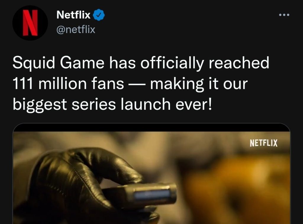 Netflix squid game set a new record.