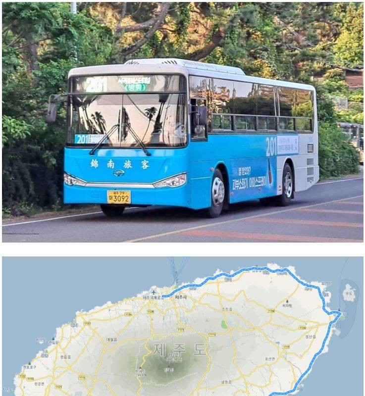 The city bus with the longest driving section in Korea.jpg.