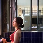 Lovelyz's Seo Jisoo showed off her red bikini body.