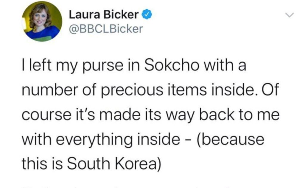 BBC reporter who lost his wallet in Korea.