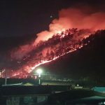 Breaking News: A forest fire in Seomyeon, Yangyang-gun, Gangwon-do.It spreads from a house to a hill.