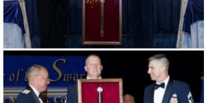A sword awarded to a general of the U.S. military.