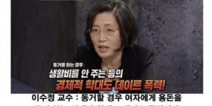 It's also dating violence not to pay for Lee Soojung's living expenses.