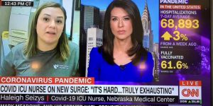 Interview with a nurse in the COVID-19 intensive care ward and CNN.