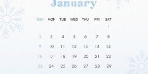 IU's Samdasoo calendar for January calendar.