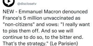 Macron no Vaccine, non-national declaration.