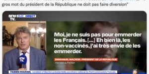 The French president is mad at the opposition of the vaccine pass.