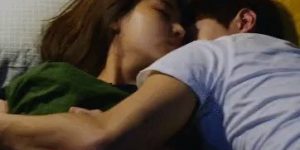 Bae Dabin in a kiss scene with a close oppa.