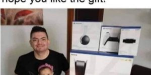 A dad who bought a birthday gift for his daughter.