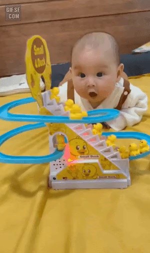 Baby GIF who was shocked by culture.