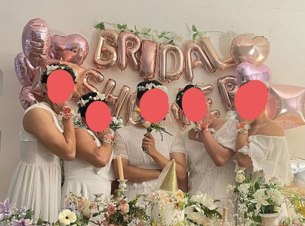 Bridal shower, which is popular among men these days.