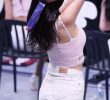 Light pink bra top. Cheerleader Kim Seo.