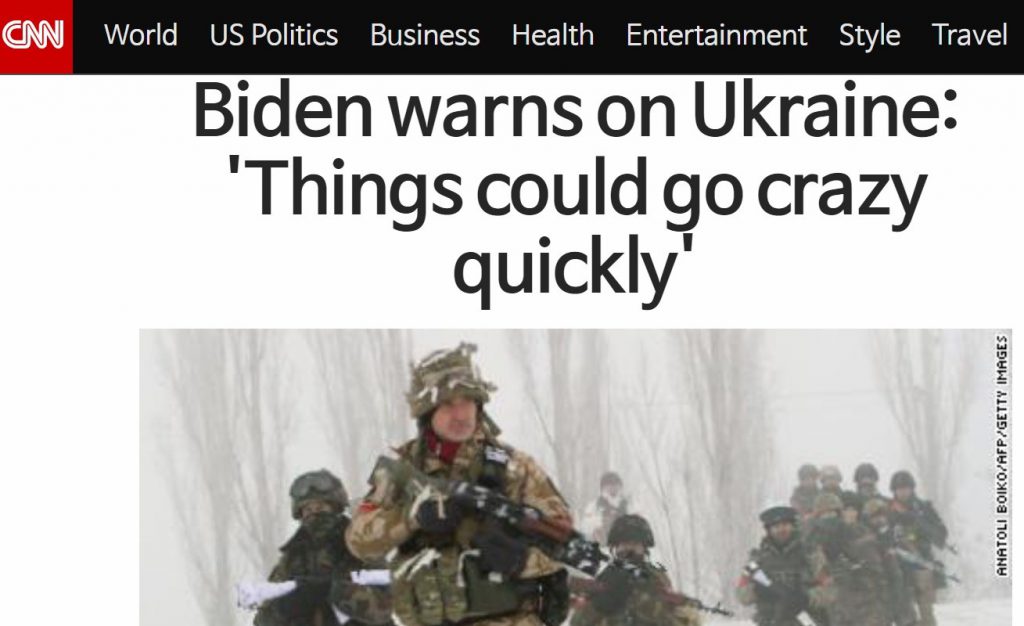 CNN breaking news. Biden's emergency statement. Ukraine war is imminent.