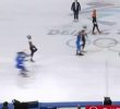 Italy won the bronze medal with its crazy super tackle in the men's relay short track final.