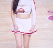 Cropped sleeveless tennis skirt. Ahn Jihyun, cheerleader.