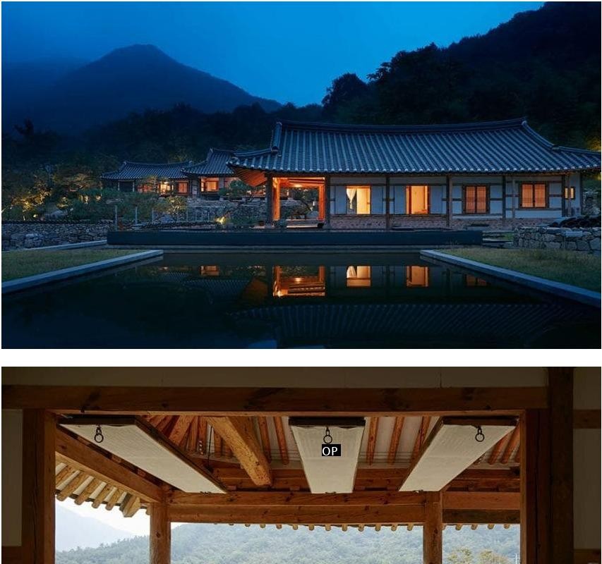 The atmosphere of a hanok hotel.