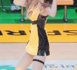 Cheering leader Choo Soyeon with sleeveless dress garter