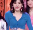 Red Velvet Wendy Blue Crop Shirt.