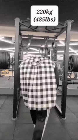 Put your hands in your pockets and do 220kg full squat.