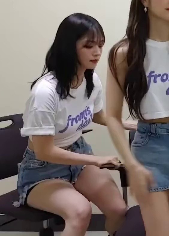 LEE CHAEYOUNG of fromis_9 shot from the bottom