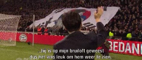 Park Ji-sung at the stadium when PSV retired