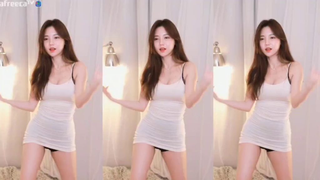 SOUND Ultra-Tight See-Through White Dress with Hwajeong