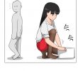 Manhwa, a cartoon where my younger sister takes a potty pad