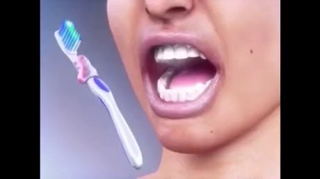 How to brush your teeth thoroughly. gif