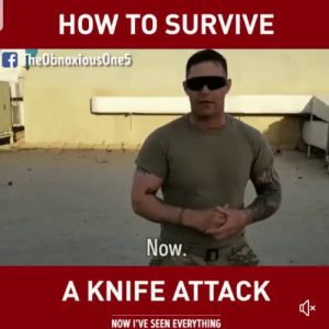 Special forces tell you how to deal with a knife. gif